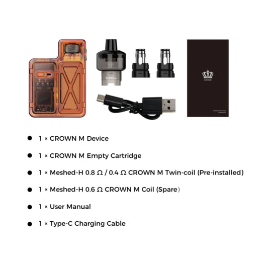 جهاز سحبة و شيشة كراون ام بود من يو ويل كاليبرن CROWN M