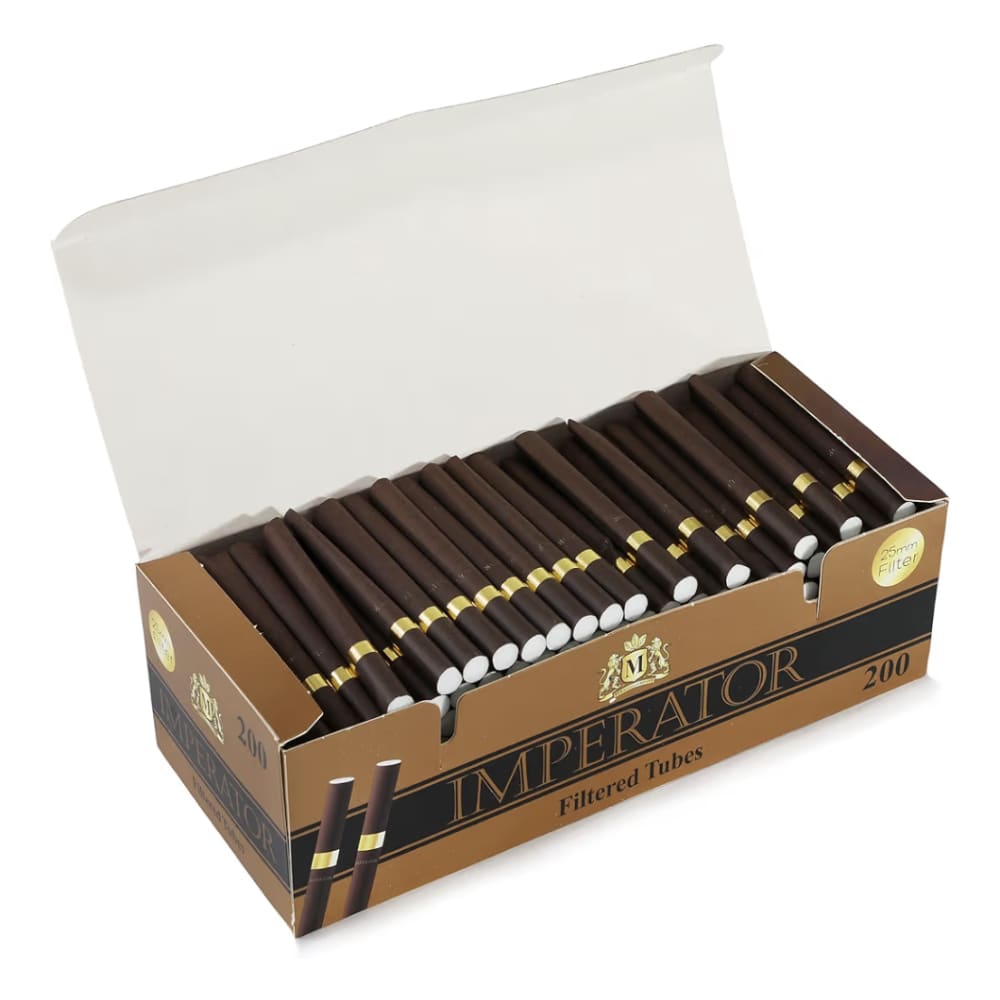 انابيب سجائر تعبئة إمبريتور أسود 100 حبه ذهبي كربوني