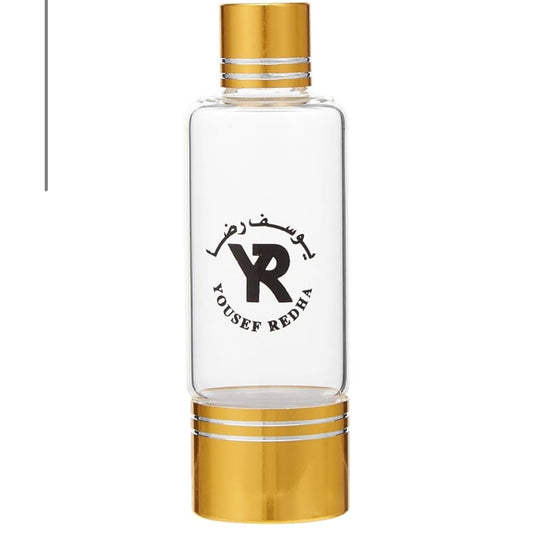 قنينة مدواخ زجاج رأسين (مضرب) - ذهبي