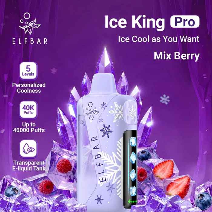 ELFBAR ICE KING PRO سحبة سيجارة الفبار ايس كينق برو 40000