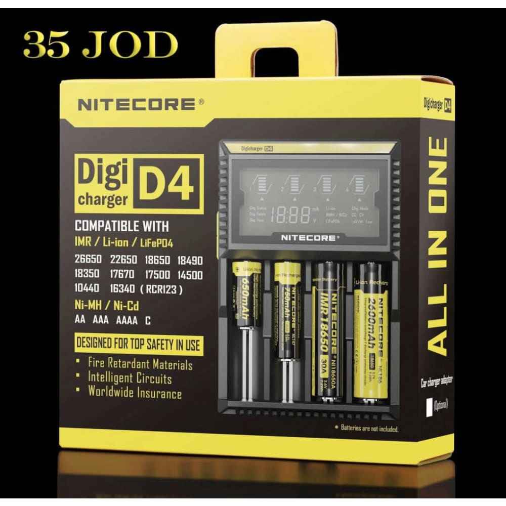 شاحن بطارية رباعي من نايت كور NITECORE D4 Digi Charger