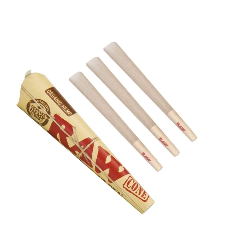 ورق راو أورجانيك جاهز ملفوف 1 1/4 - عبوة 3 أقماع (Cones)