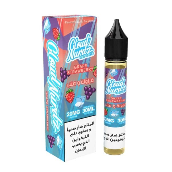 نكهة فراولة عنب ايس سولت نيكوتين من كلاود نيردز CLOUD NURDZ