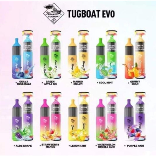 TUGBOAT سحبة سيجارة تاق بوت 4500 شفطة 50 نيكوتين عدة نكهات