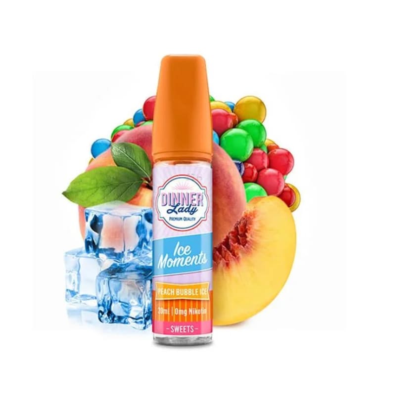 نكهة فيب علكه خوخ ايس من دينر ليدي dinner lady نيكوتين 3