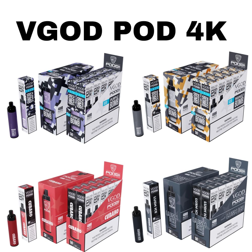 VGOD POD 4K سحبة سيجارة فيقود 4000 شفطة 50 نيكوتين عدة