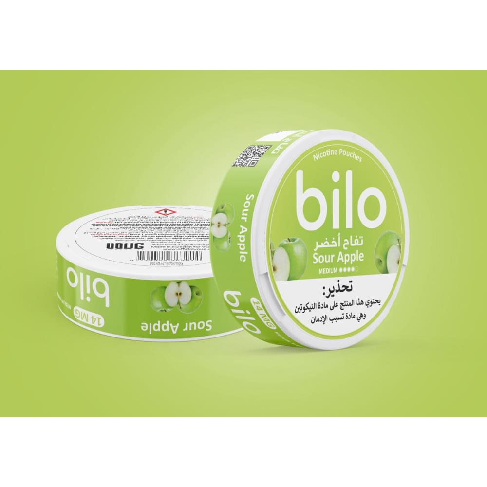 (10 نيكوتين) اظرف نيكوتين بيلو عدة نكهات Bilo - تفاح اخضر
