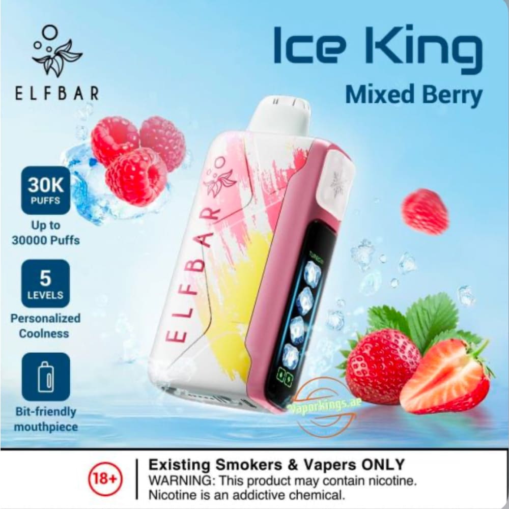ELFBAR ICE KING سحبة سيجارة الفبار ايس كينق 30000 شفطة 20