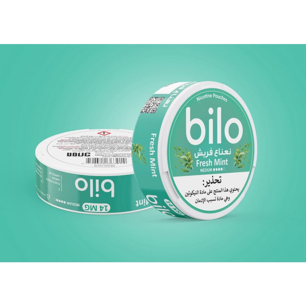 (14 نيكوتين) اظرف نيكوتين بيلو عدة نكهات Bilo - نعناع فريش