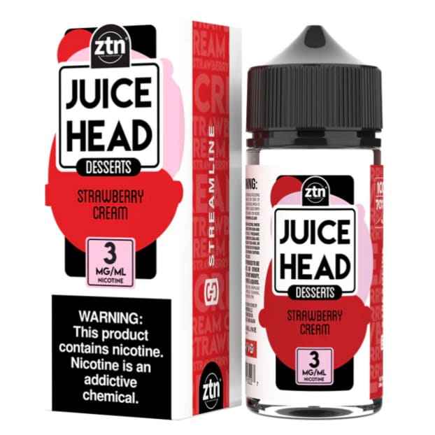 نكهة فيب فراولة كريم من جوس هيد (100مل) JUICE HEAD