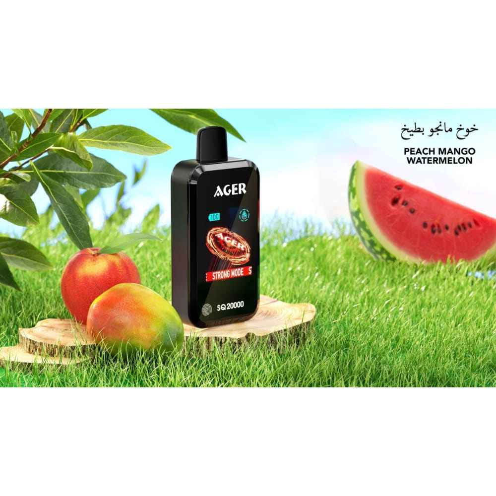 AGER سحبة سيجارة اجير 20000 شفطة 50 نيكوتين عدة نكهات
