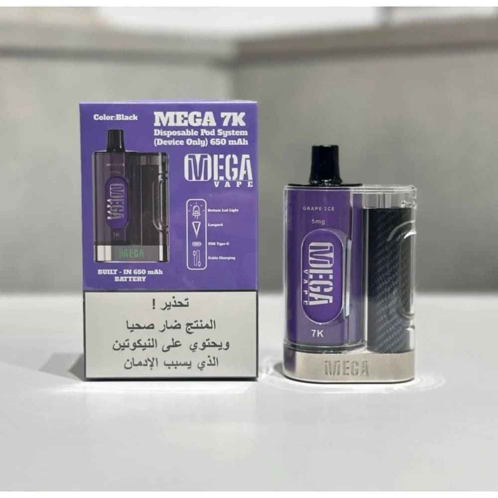 جهاز استخدام سحبة سيجارة ميقا مع بودات 20 نيكوتين 7000 شفطة