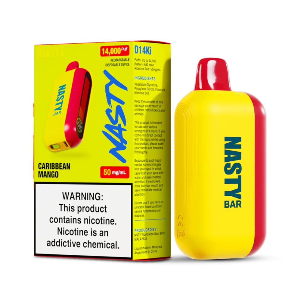 NASTY سحبة سيجارة ناستي بار 14000 شفطة 50 نيكوتين استخدام
