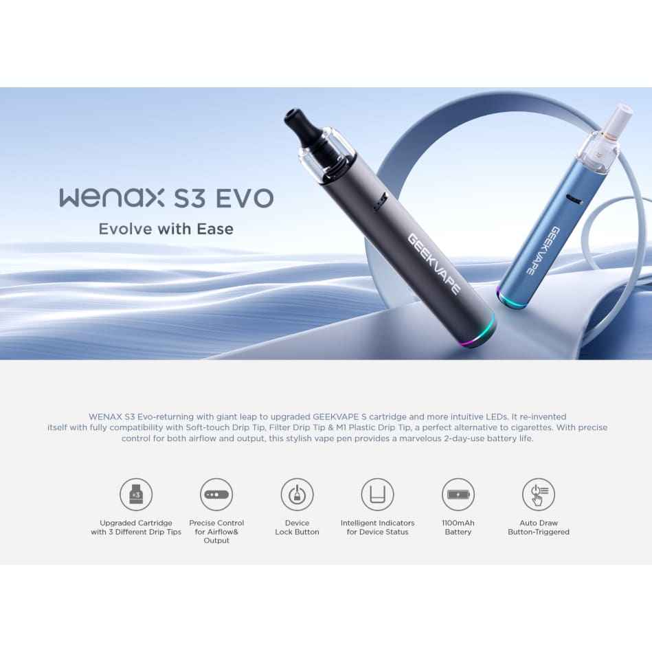 جهاز سحبة ويناكس اس 3 ايفو من جيك فيب GEEKVAPE WENAX S3 EVO