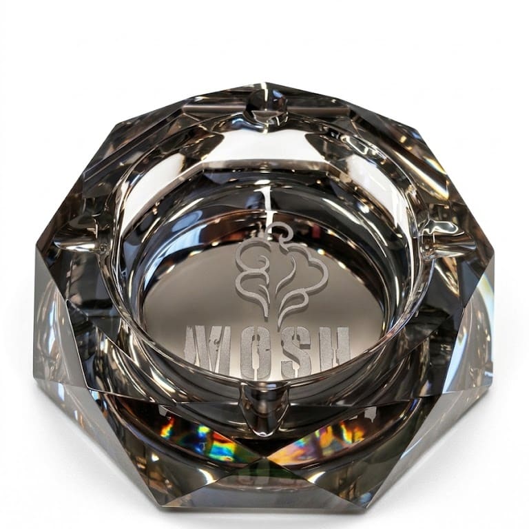 طفاية زجاج سميك عدة الوان من موش GLASS ASHTRAY MOSH - اسود