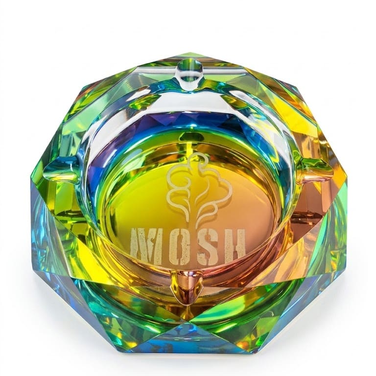 طفاية زجاج سميك عدة الوان من موش GLASS ASHTRAY MOSH - ملون