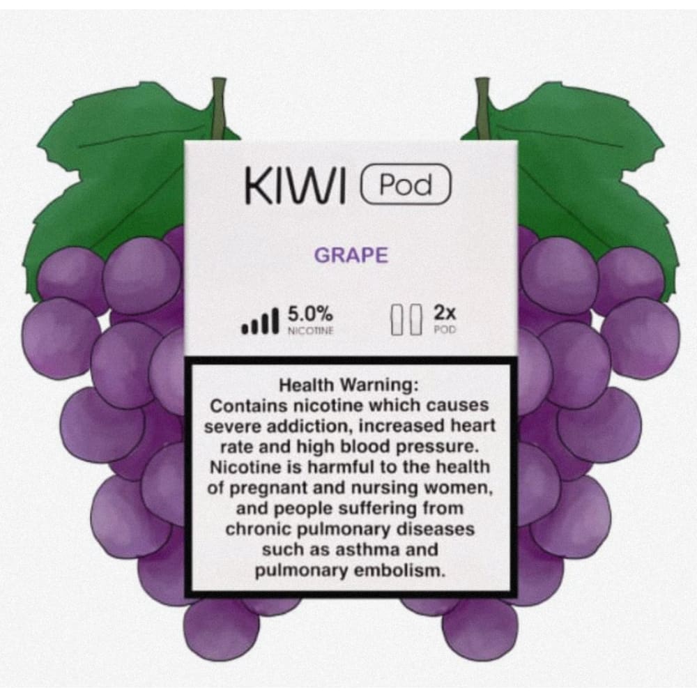 بودات كيوي معبئة عدة نكهات 50 نيكوتين KIWI Prefilled Pod عنب