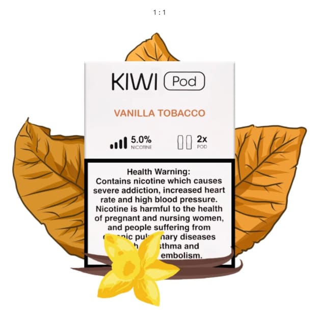 بودات كيوي معبئة فانيلا توباكو KIWI Prefilled Pod