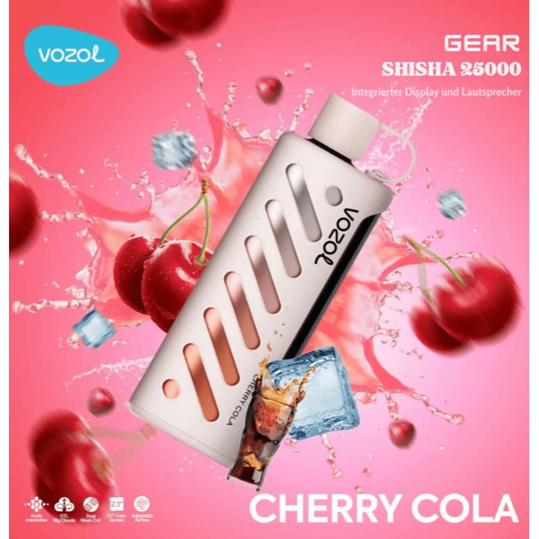 Vozol Gear Shisha جهاز فيب شيشة فوزول 25000 شفطة عدة نكهات