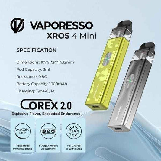 XROS 4 MINI جهاز سحبة و شيشة اكس روز ميني 4 الاصدار الرابع