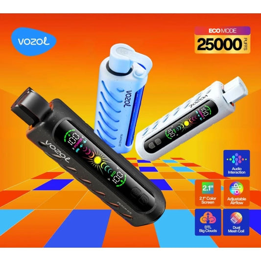 Vozol Gear Shisha جهاز فيب شيشة فوزول 25000 شفطة عدة نكهات