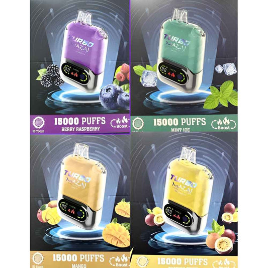 MAZAJ TURBO سحبة سيجارة مزاج تيربو 15000 شفطة 20 نيكوتين