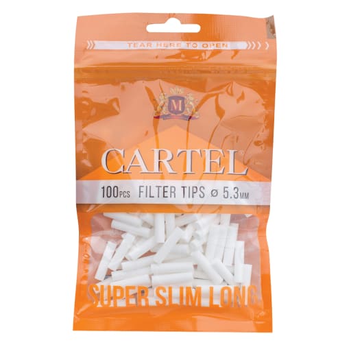 فلاتر ورق كارتيل 5.3 ملم Cartel filters 100 حبه