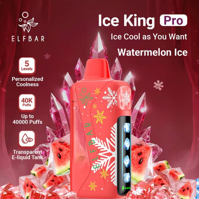 ELFBAR ICE KING PRO سحبة سيجارة الفبار ايس كينق برو 40000
