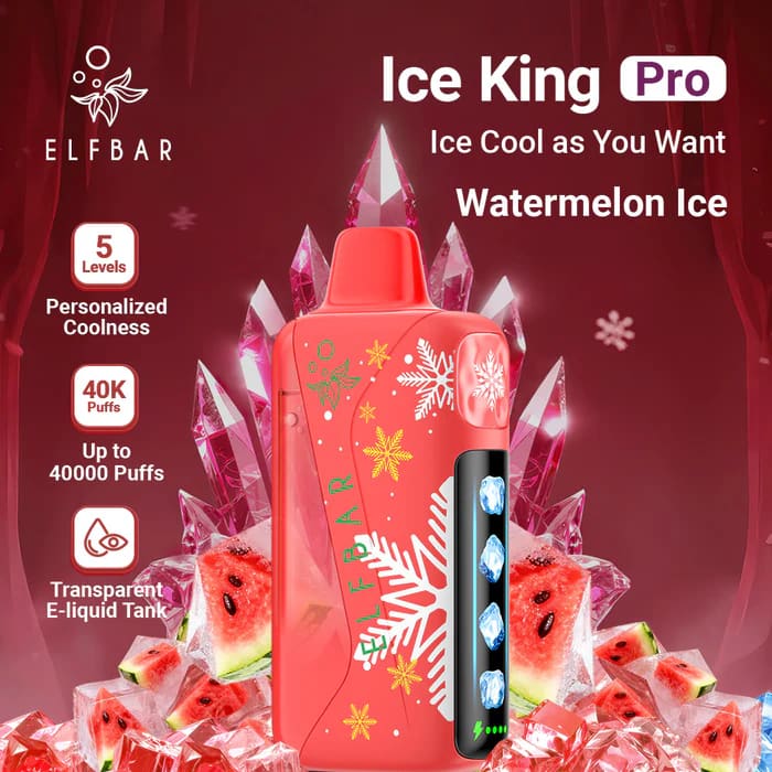 ELFBAR ICE KING PRO سحبة سيجارة الفبار ايس كينق برو 40000