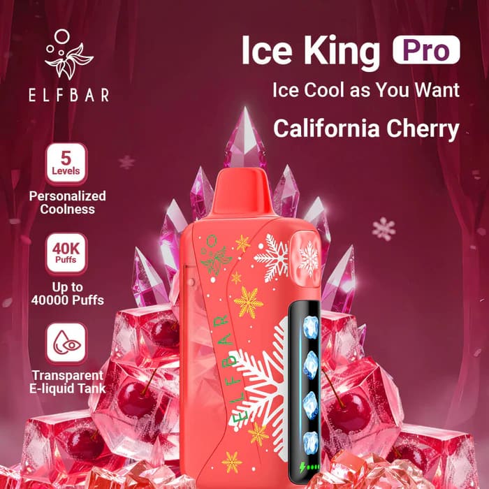 ELFBAR ICE KING PRO سحبة سيجارة الفبار ايس كينق برو 40000