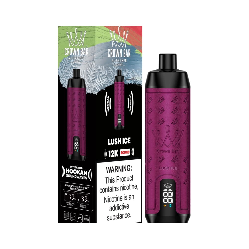جهاز فيب شيشة كراون بار 12000 شفطة 5 نيكوتين عدة نكهات