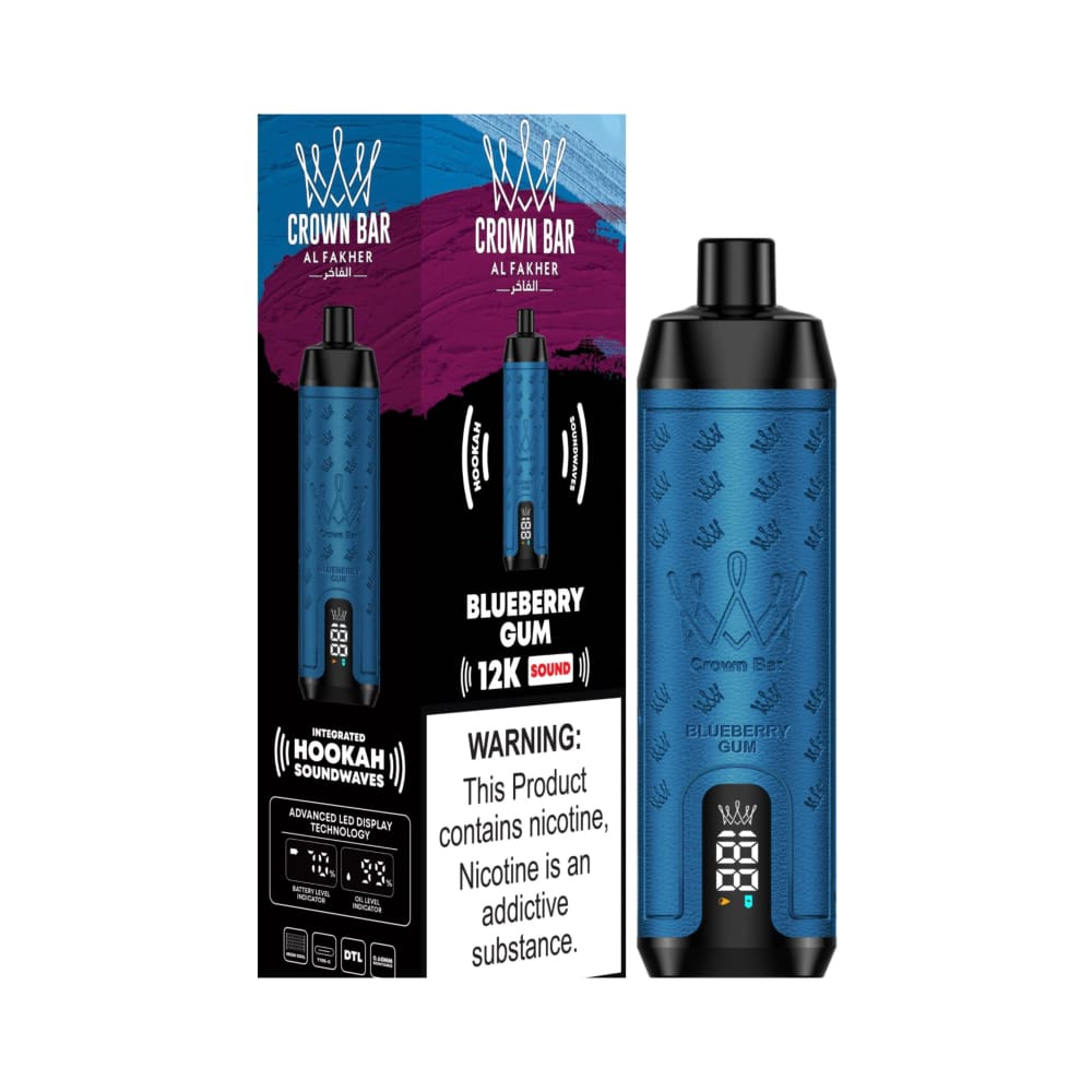 جهاز فيب شيشة كراون بار 12000 شفطة 5 نيكوتين عدة نكهات