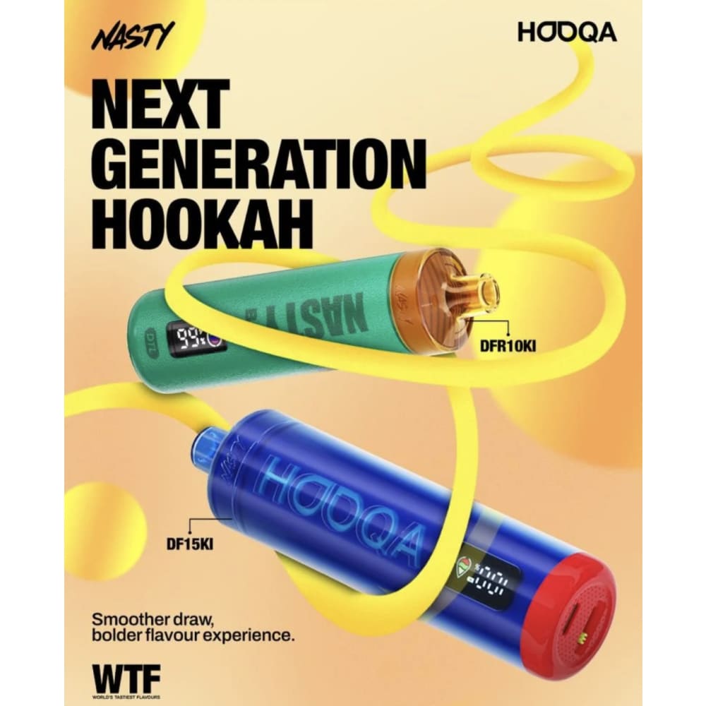 NASTY Hooqa جهاز فيب شيشة ناستي هوكا 15000 شفطة 6 نيكوتين