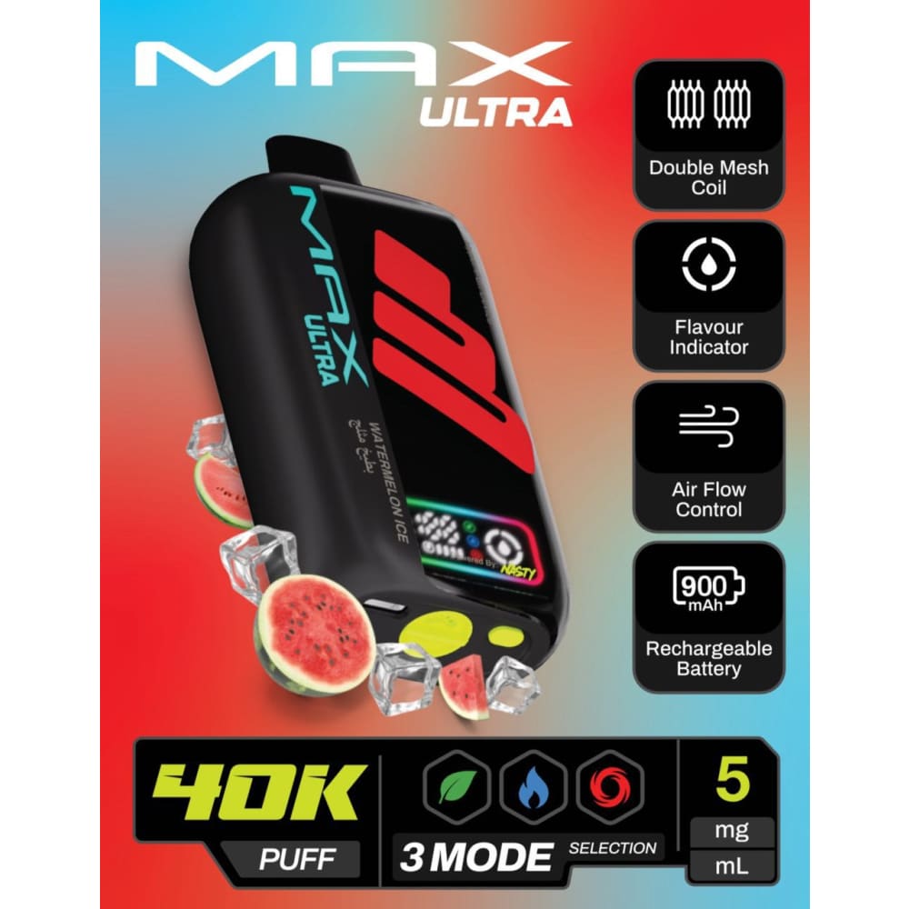 NASTY MAX ULTRA سحبة سيجارة ناستي ماكس الترا 40000 شفطة 50