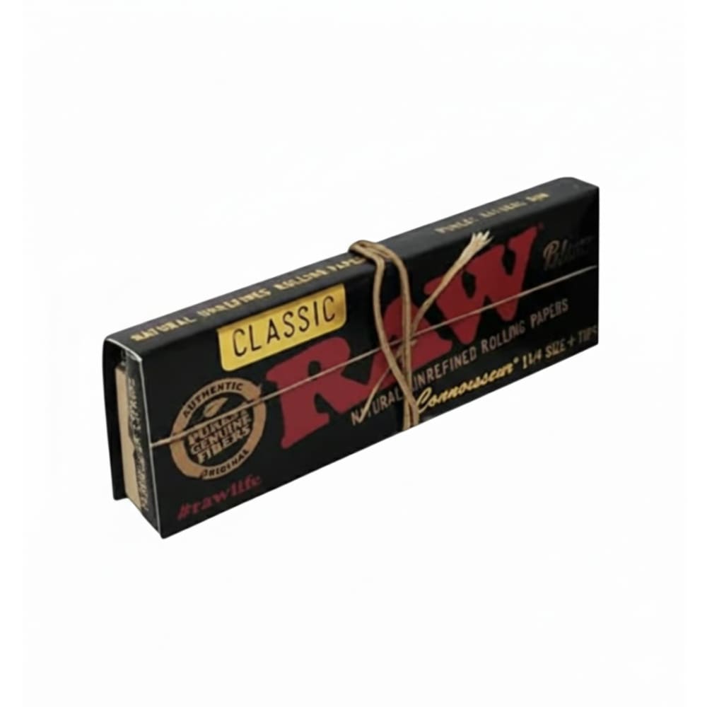 ورق راو بلاك مع فلتر 1 1/4 RAW Black + Tips
