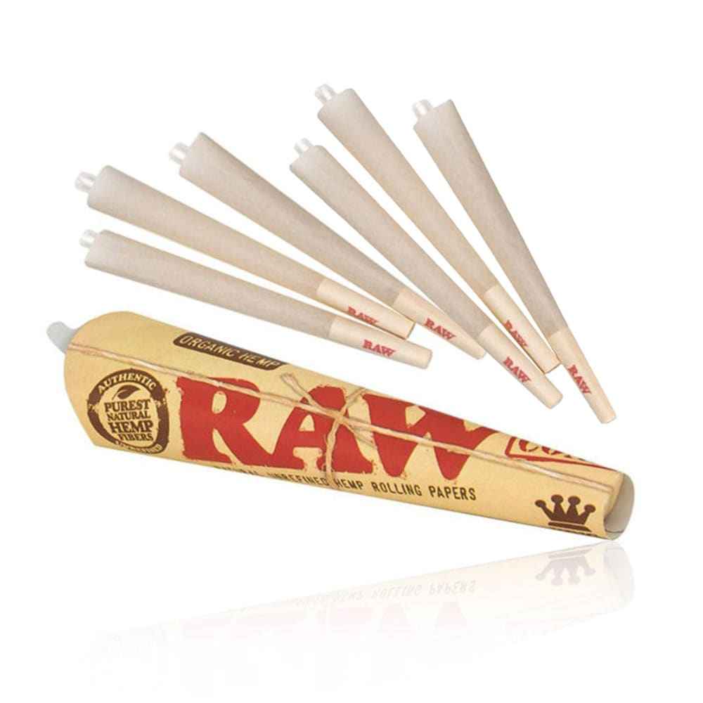 ورق راو كلاسيك جاهز ملفوف 1 1/4 - عبوة 6 حبات (Cones) RAW
