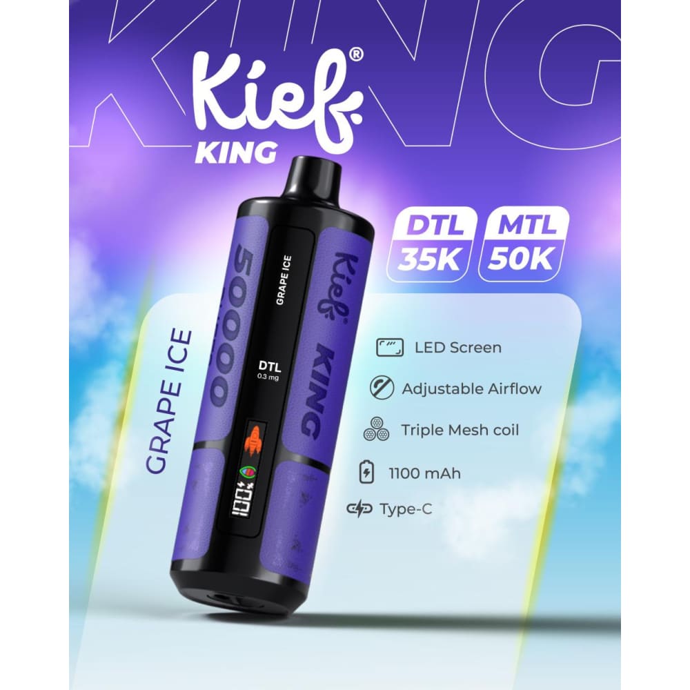 جهاز فيب شيشة كيف كينج 3 نيكوتين 50000 شفطة عدة نكهات