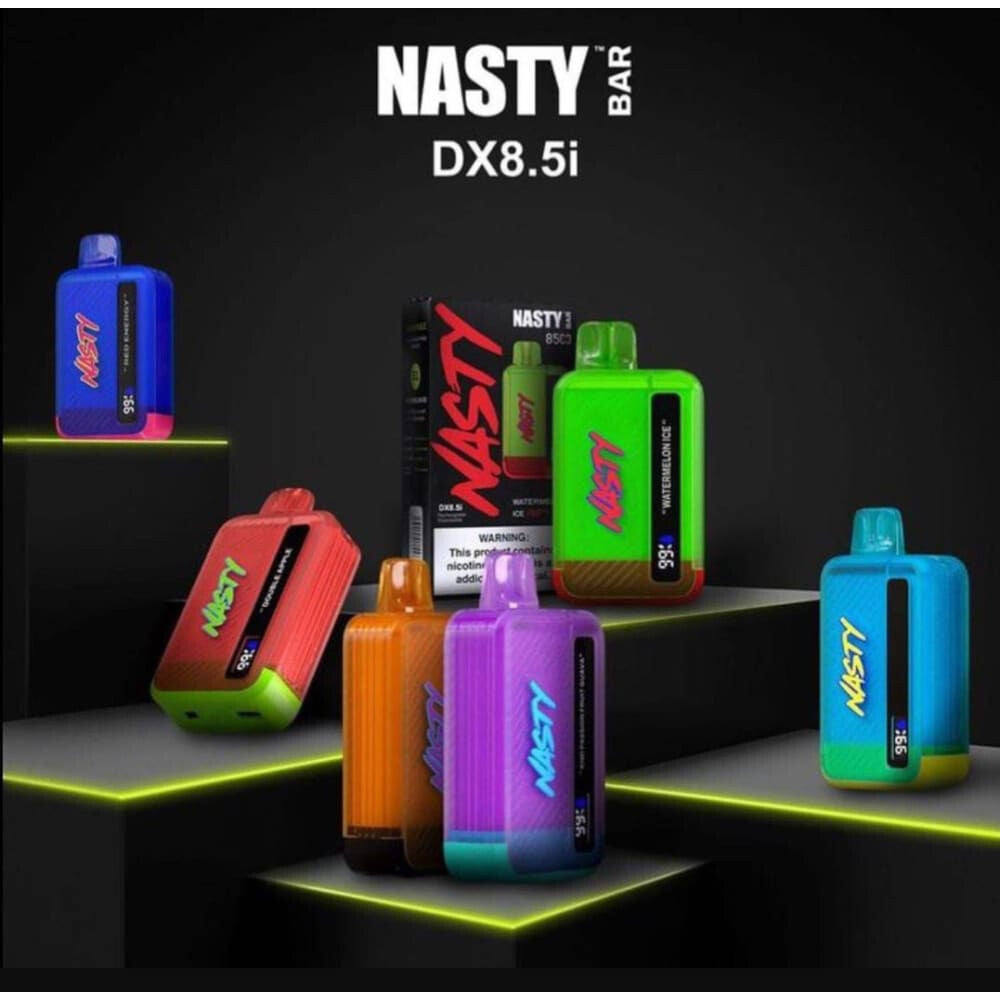 NASTY BAR سحبة سيجارة ناستي بار 8500 شفطة 50 نيكوتين استخدام