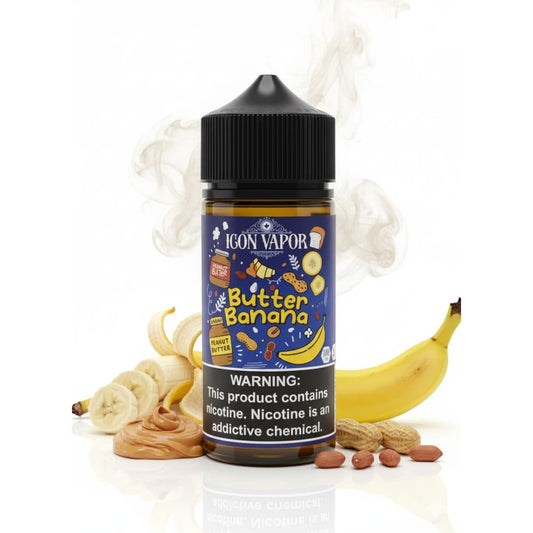 نكهة فيب 100 مل موز وزبدة الفول السوداني من ايكون فيبر ICON