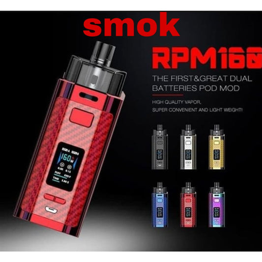 SMOK RPM160 جهاز شيشة سموك ار بي ام بدون بطاريات - 7 الوان 