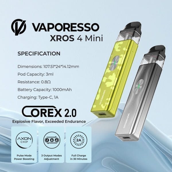 XROS 4 MINI جهاز سحبة و شيشة اكس روز ميني 4 الاصدار الرابع