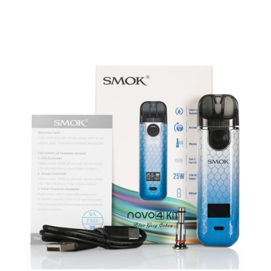 جهاز سحبة سيجارة سموك نوفو 4 SMOK NOVO 4 - خشبي اسود ابيض