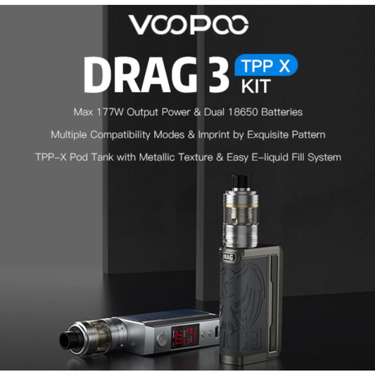 جهاز شيشة دراق 3 الاصدار الثاني DRAG 3 TPP-X - silver coffee